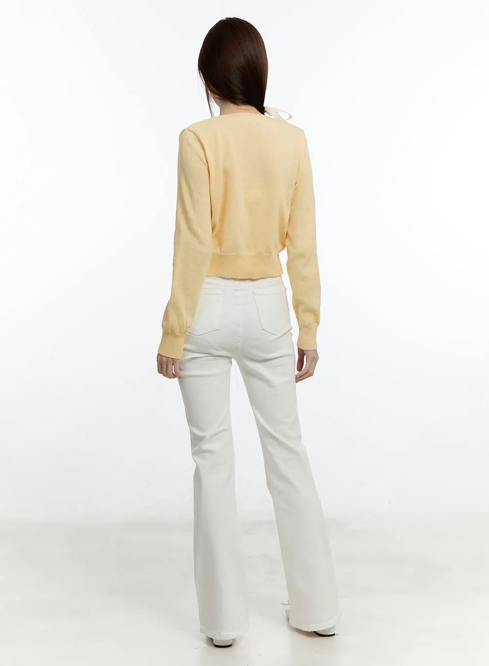 Slim-Fit High-Waisted Flared Trousers CM521