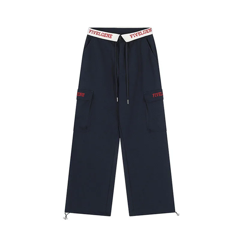 Spicy Girl High-Waisted Wide-Leg Pants with Collar