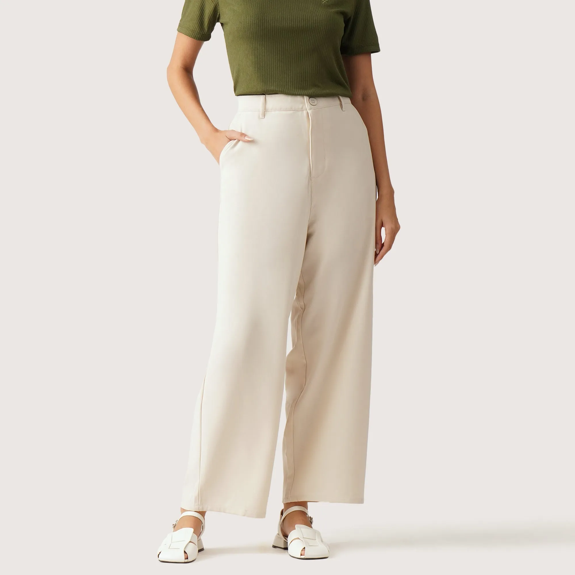 Straight Fit Trousers