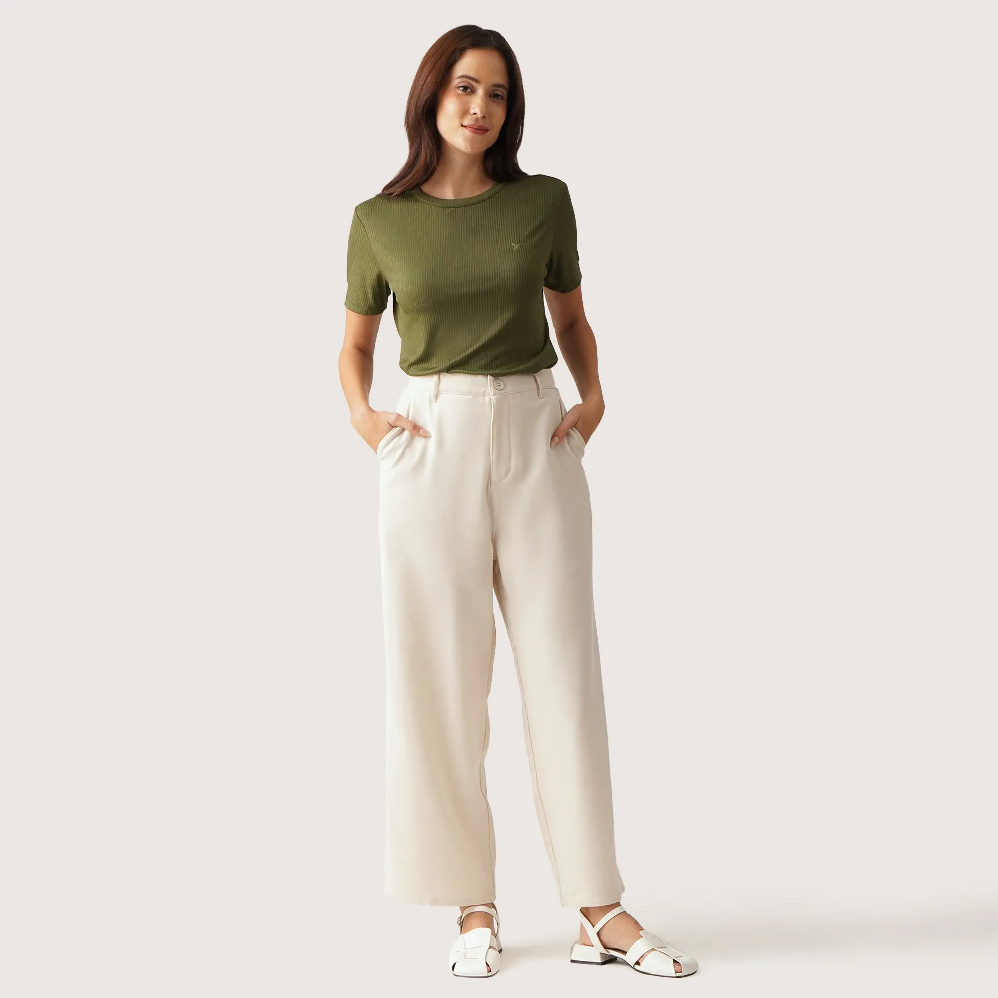 Straight Fit Trousers