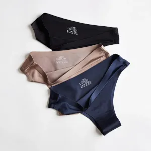 Women Panties Underwear Fitness Sports Seamless Female Lingerie Sexy T-back G-string Thong Ice Silk Woman Underwear
